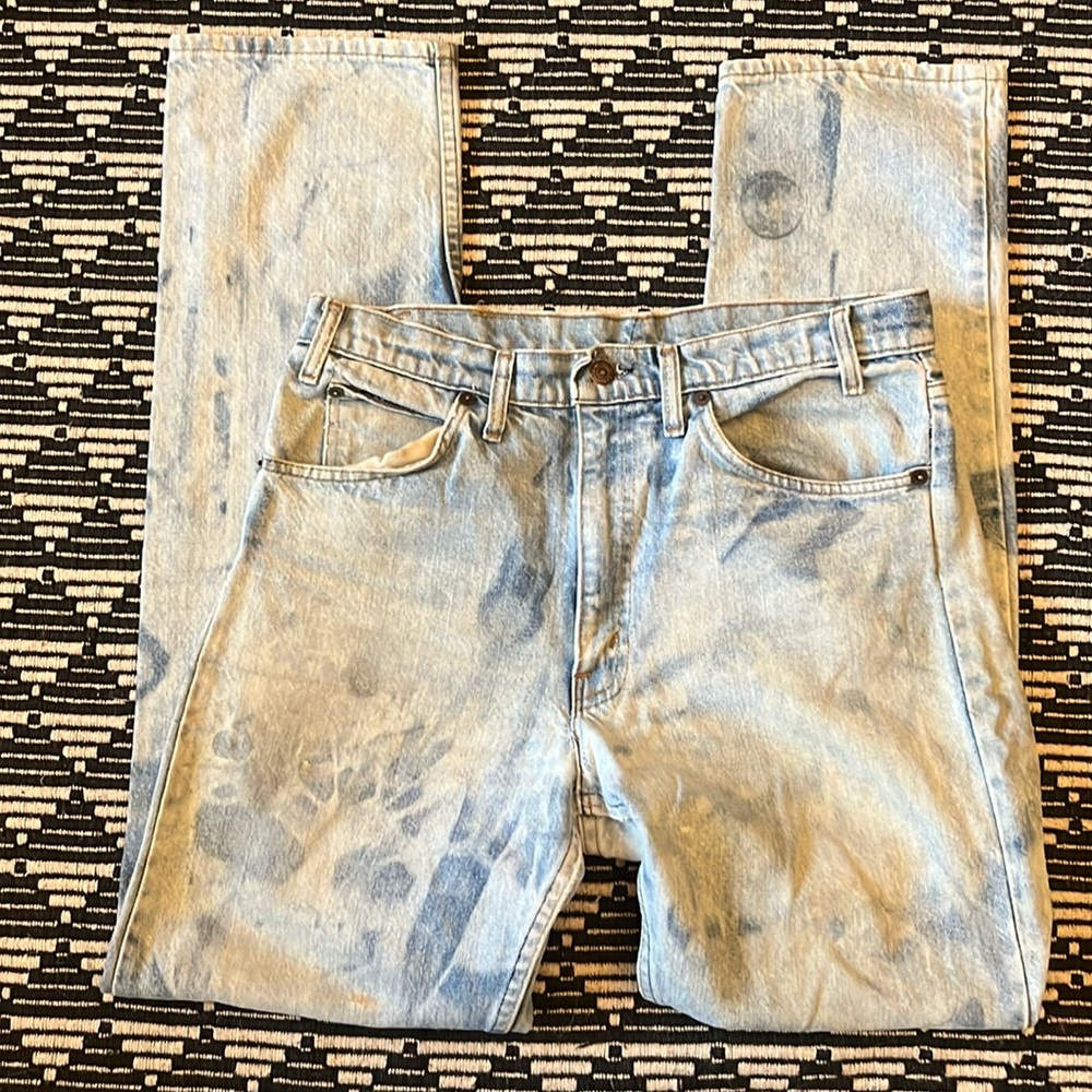 Mens vintage 70s orange tab Levi’s distressed previously custom sized OO…